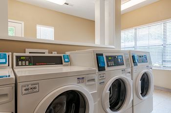 Row of washing machines
